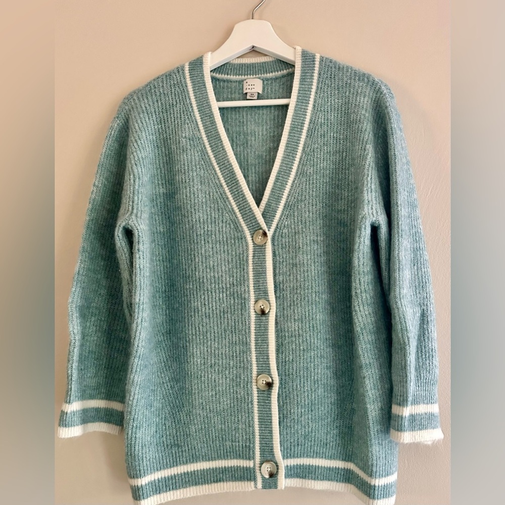 a new day Women's Light Blue Cardigan Sweater